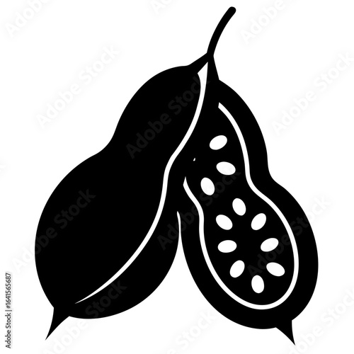 pear on a white