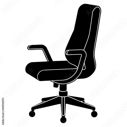 black office chair isolated