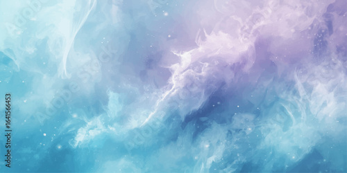 A bright blue water surface with a dark cloudscape and sunlight peeking through