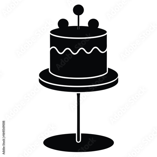Event planner element isolated cake topper on white background