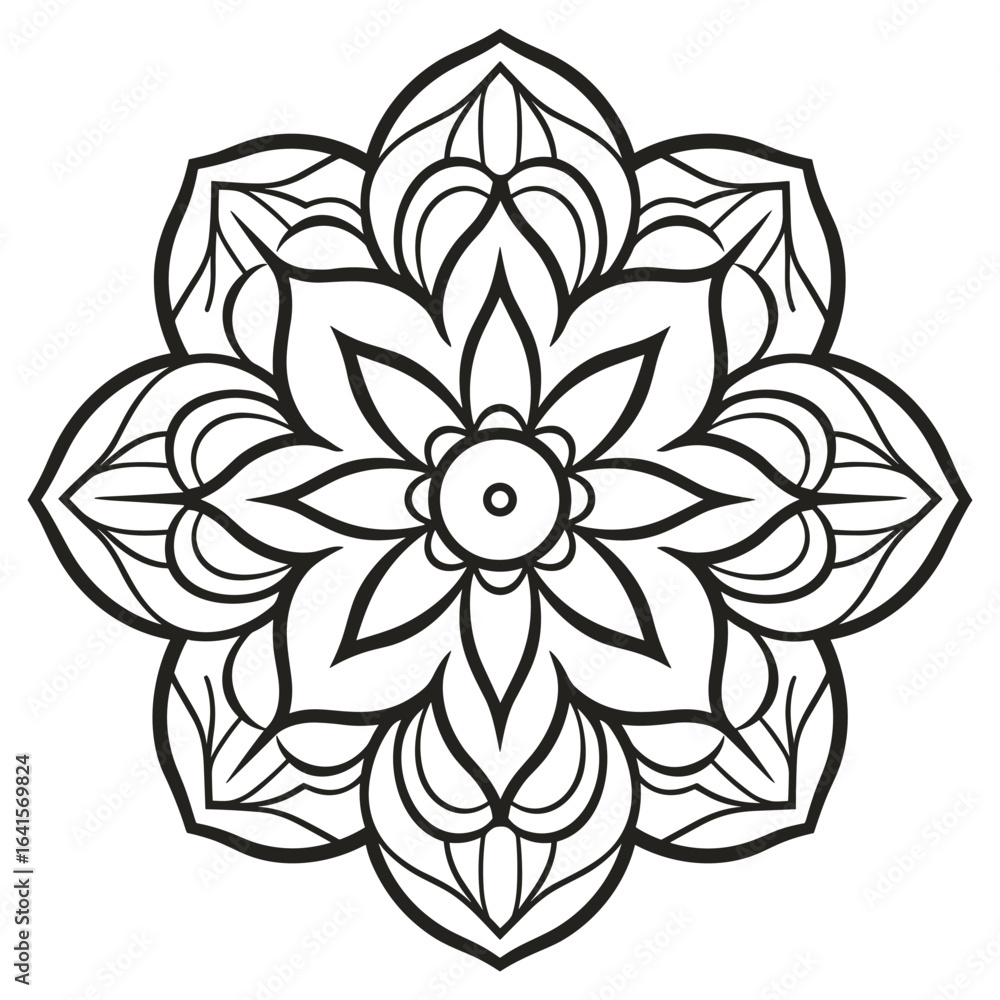 Fototapeta premium Simple And Luxury Mandala Design Vector