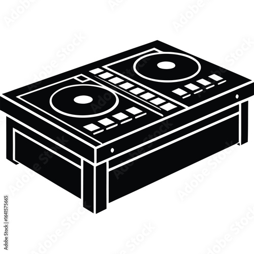 Event planner element isolated dj console on white background