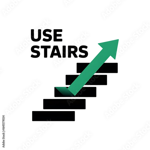 Use Stairs Icon – Safety and Emergency Exit Symbol