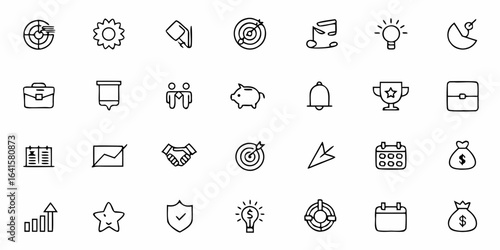 An inspiring icon pack focused on setting and achieving personal financial goals. Great for goal-setting apps, financial coaching, and budget planners