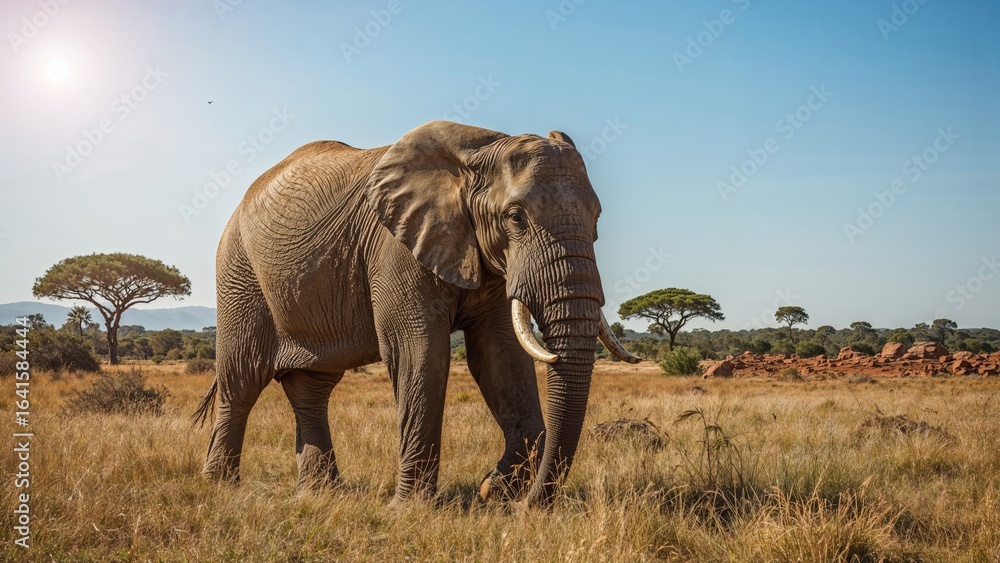 Fototapeta premium Holiday wildlife safari featuring majestic elephants in the wild