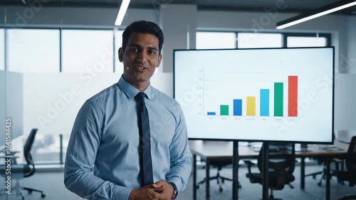 bussines man on presentation