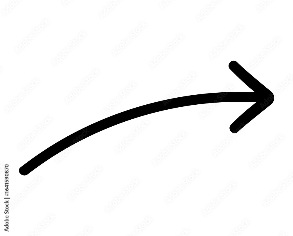 Fototapeta premium Black arrow pointing to the right