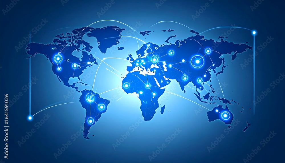 Obraz premium Global Network Map