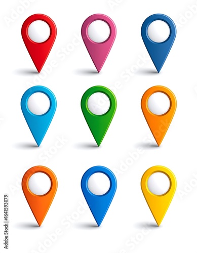 Free Download Colorful map pins - GFXLoad