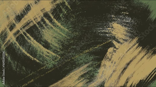 Abstract brush stroke animation with green and black textures