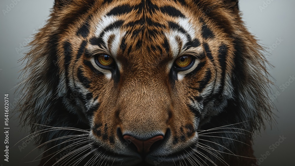 Naklejka premium Assortment isolated on white background with clipping path included. The entity gazes at its prey. Hunting motif.