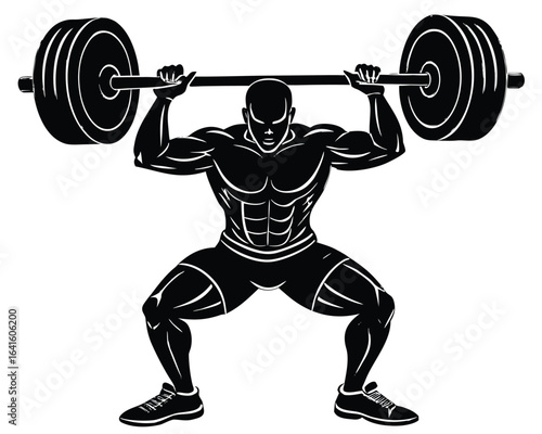 man lifting weights