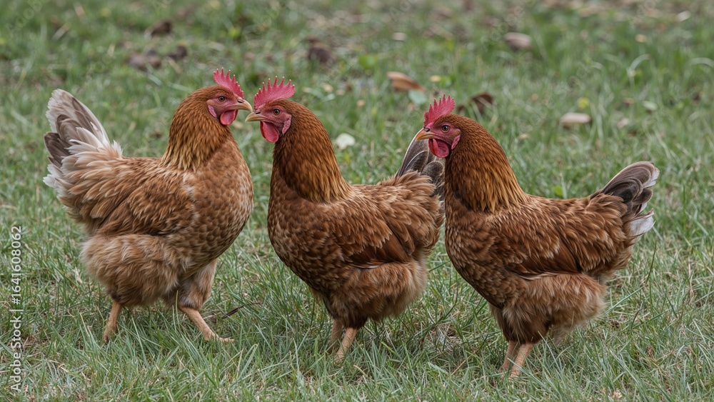 Fototapeta premium Elegant Cinnamon-Colored Poultry Specializing in Egg Production