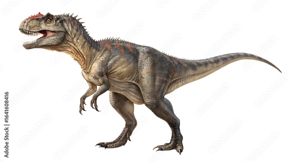 Obraz premium t rex dinosaur walking isolated on transparent background