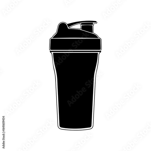 Black Silhouette of a Shaker Bottle