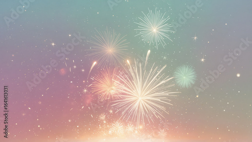 pastel fireworks dreamy background