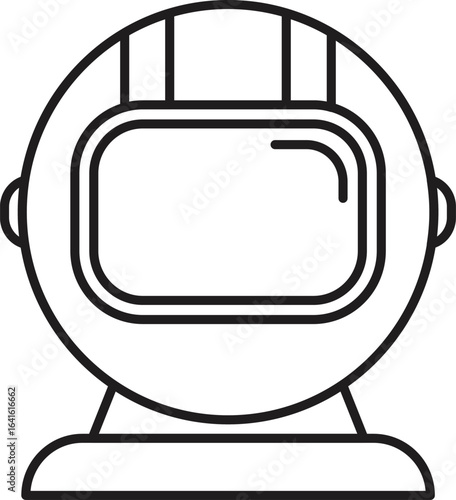 Protective helmet for space exploration, ensuring safety in challenging environments