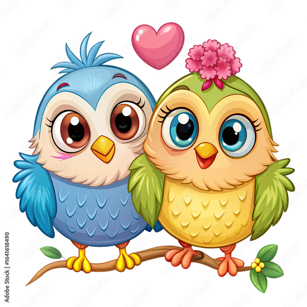 Obraz premium A Pair of Loving Birds