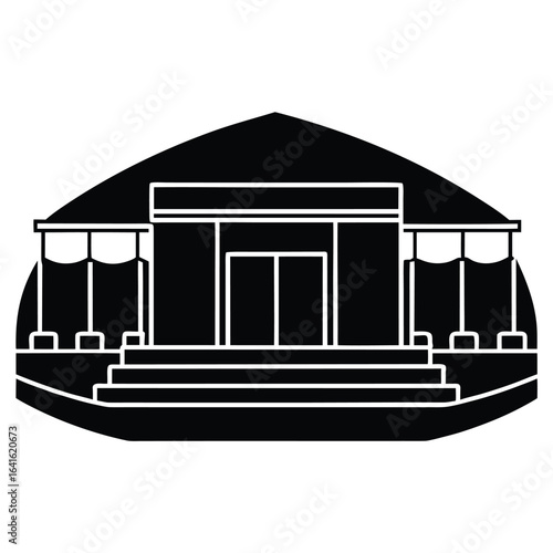 Event planner element isolated venue photo on white background