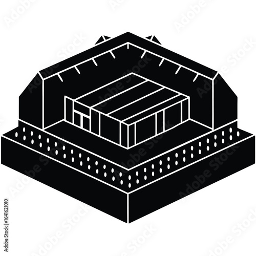 Event planner element isolated venue layout on white background