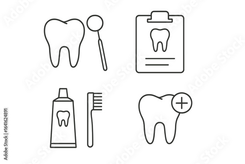 Set of conceptual virus icons in flat linear style for websites, applications, and graphic resources, editable outline vector icons representing viral infection, pathogens, and health concepts
