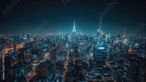 Wallpaper Mural Breathtaking nighttime metropolitan scenery Torontodigital.ca