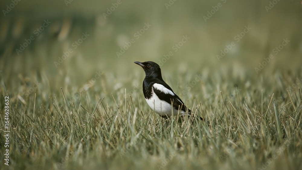 Obraz premium Feathered creature among grass (FILM)