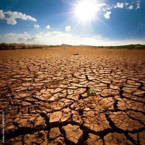 Dry cracked earth landscape