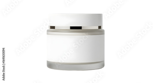 Wallpaper Mural Cosmetic cream jar with a blank label and white lid, isolated on transparent background Torontodigital.ca