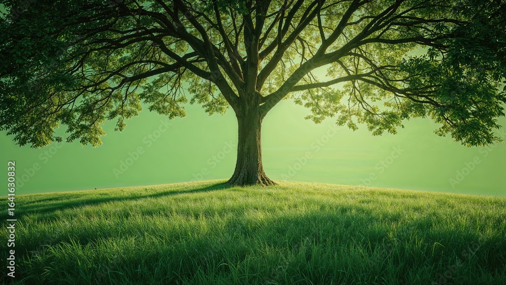 Fototapeta premium Green symbolizes the essence of nature.
