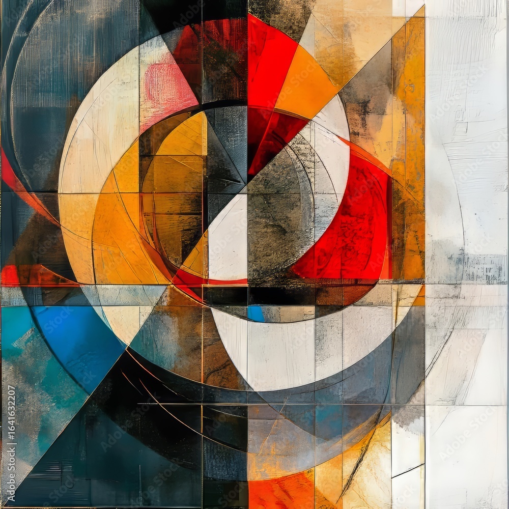 Fototapeta premium Shifting Geometry IV Abstract geometric shapes that continuously evolve and transform modern and dynamic