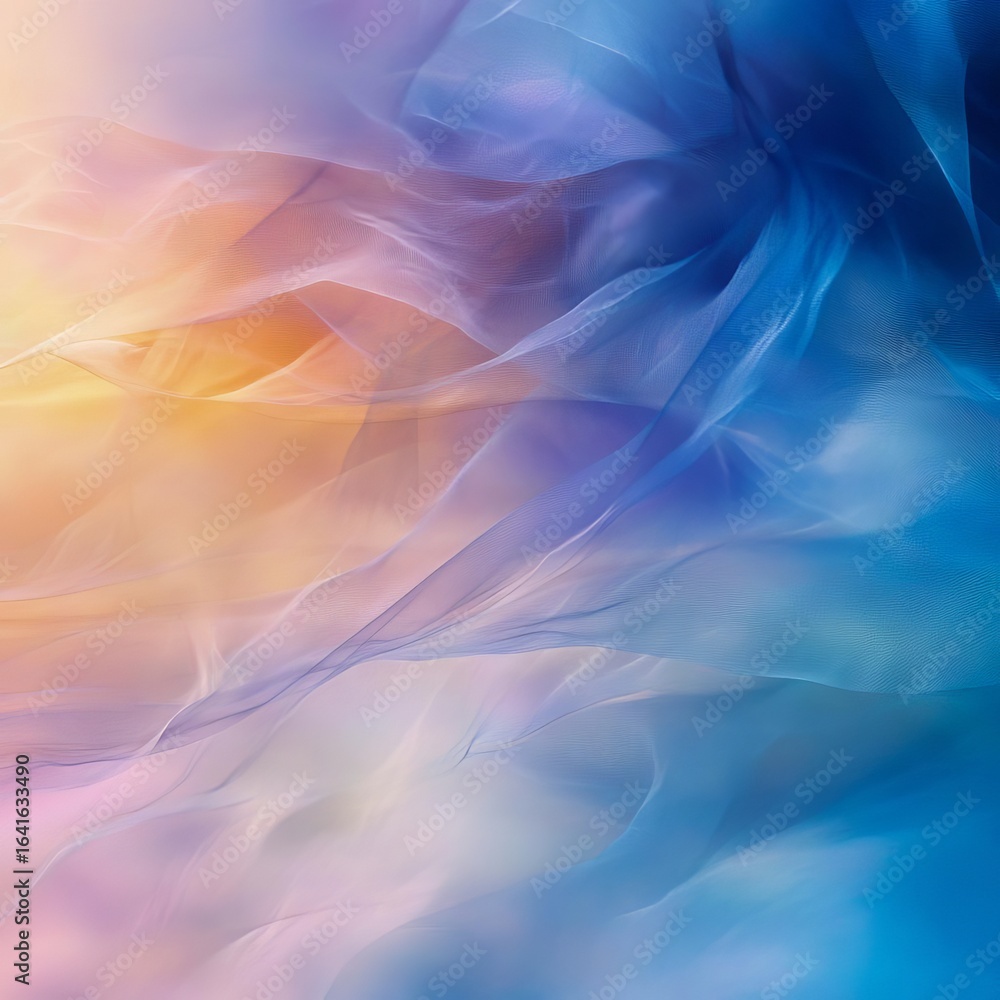 Obraz premium Ethereal Drift Gentle ethereal flows of light that create a tranquil abstract scene soft and serene