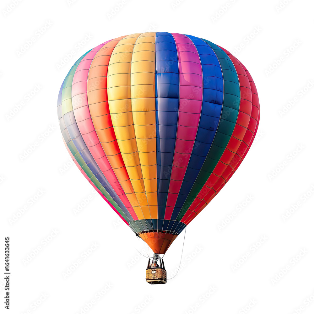 Fototapeta premium Colorful hot air balloon, festival, sky, sunrise, travel, adventure, isolated, graphic design