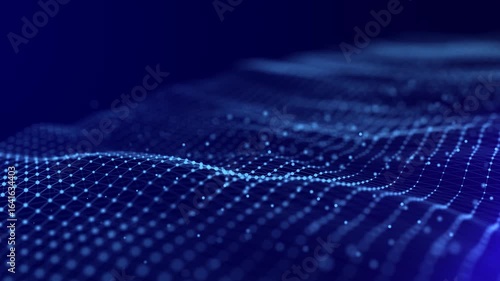 Modern design of network connection structure. Abstract background with interlacing dots and lines. 3D rendering.
