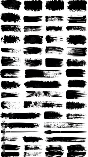 Wallpaper Mural Collection of black paint brush strokes (1) Torontodigital.ca