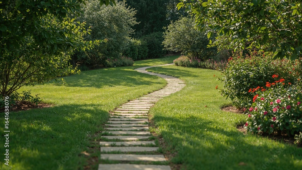 Obraz premium Walkway Amidst the Garden