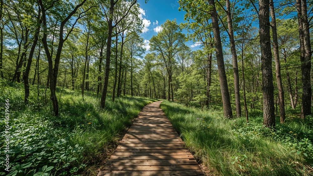 Obraz premium Inauguration of Nature Walking Route