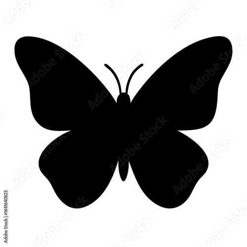 Minimal Black Butterfly Silhouette