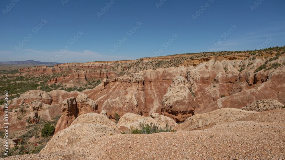 Fototapeta premium Terrain Displaying Natural Rock Erosion