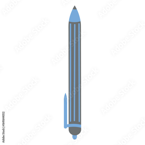 Blue Pen Illustration, Pencil, Writing Tool Drawing, Office Ballpoint 