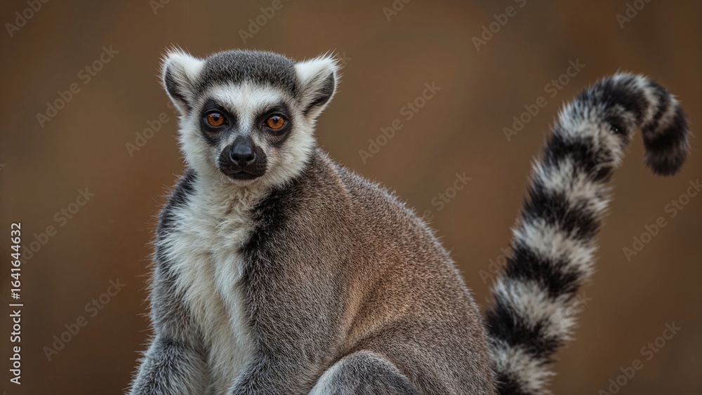 Obraz premium Wildlife Photograph Featuring a Ring-Tailed Lemur