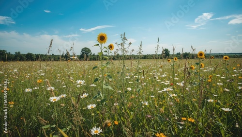 Colorful floral display und...