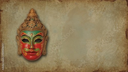 Artistic paint applied to mask