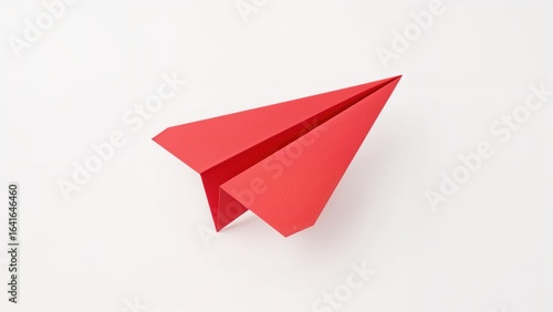 Scarlet paper aircraft illu...