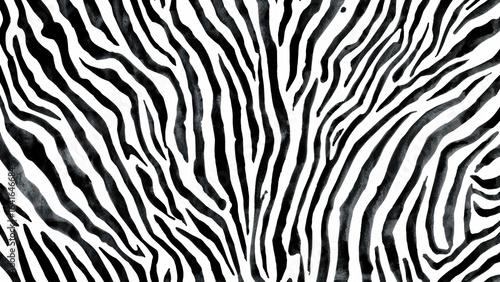 Endless watercolor pattern of a striped wild animal skin