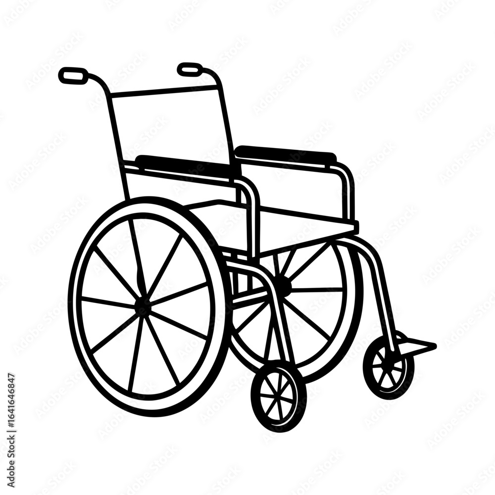 Fototapeta premium wheelchair isolated isolated wheelchair over silhouette vector art