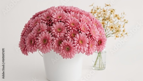 Pink chrysanthemum floral a...