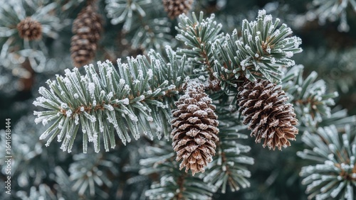 Branch with frost-covered c...