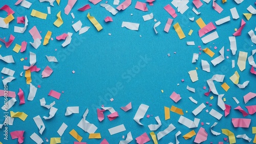 Blue textile backdrop featu...