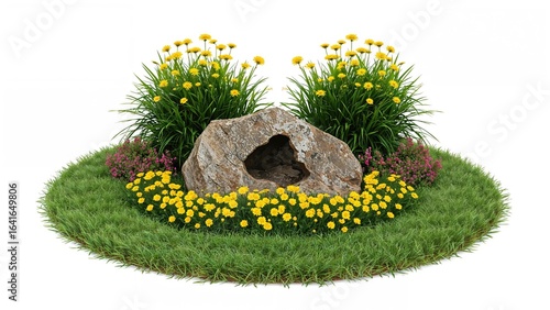 Lush greenery and vibrant y...